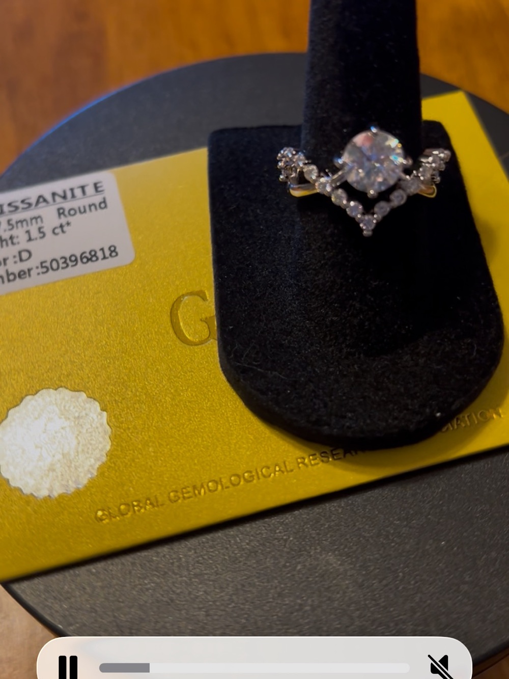 Sterling Silver Moissanite V-Style Engagement Ring in White